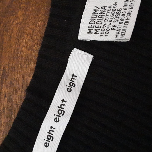 Black Ribbed Knit Top - Picture 3 of 5